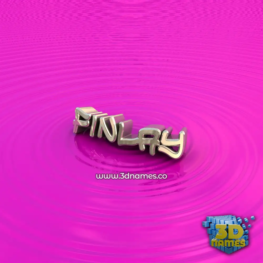 finlay in Pink Graffiti style - 3D name wallpaper