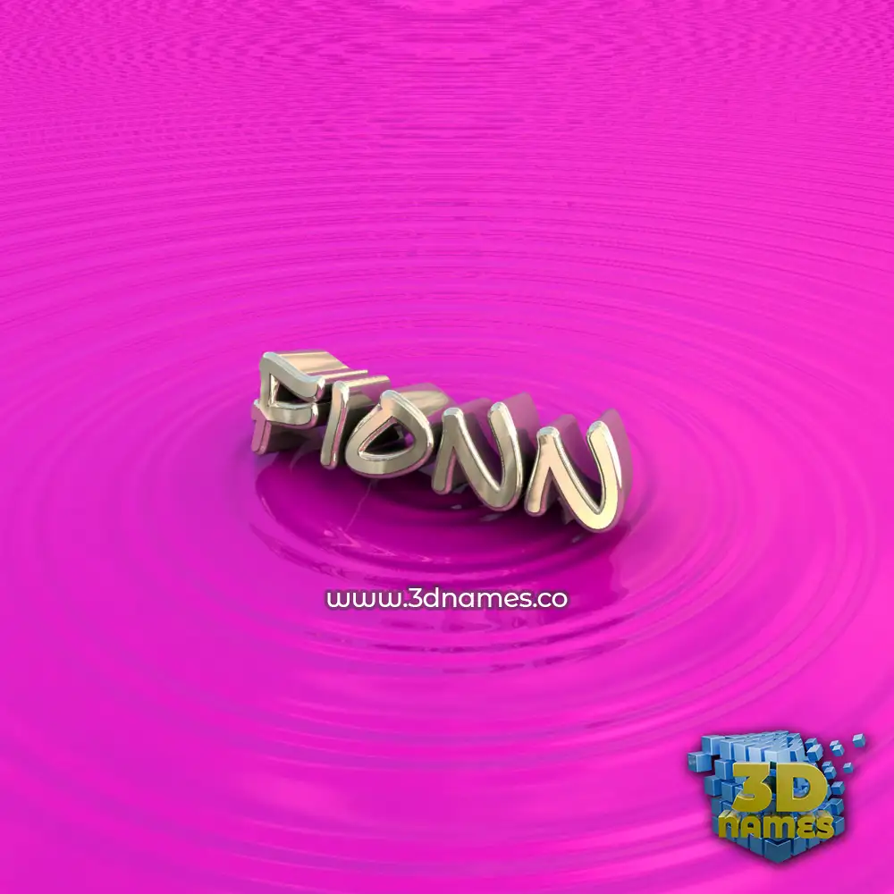fionn in Pink Graffiti style - 3D name wallpaper