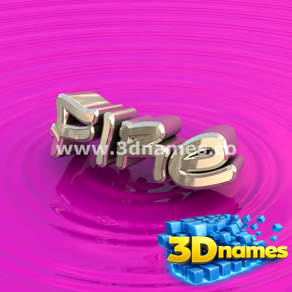 fire in Pink Graffiti style - 3D name wallpaper