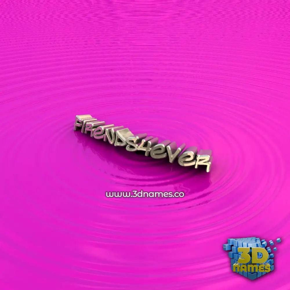 firends4ever in Pink Graffiti style - 3D name wallpaper