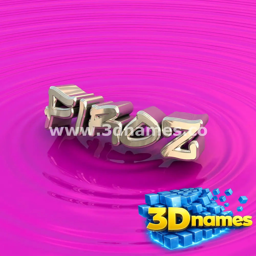 firoz in Pink Graffiti style - 3D name wallpaper
