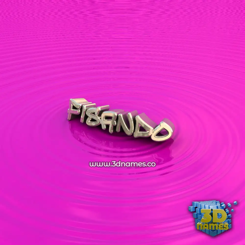 fisando in Pink Graffiti style - 3D name wallpaper