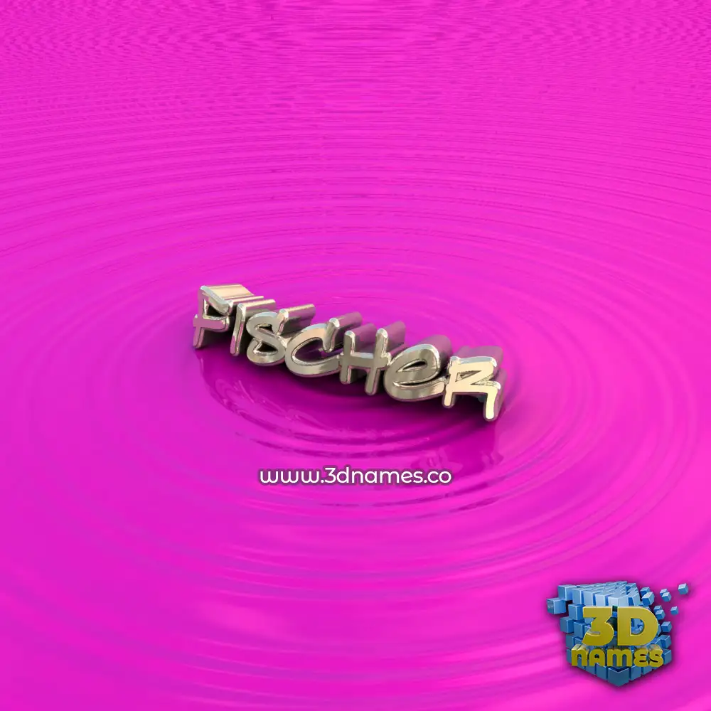 fischer in Pink Graffiti style - 3D name wallpaper