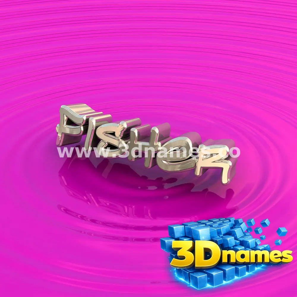 fisher in Pink Graffiti style - 3D name wallpaper