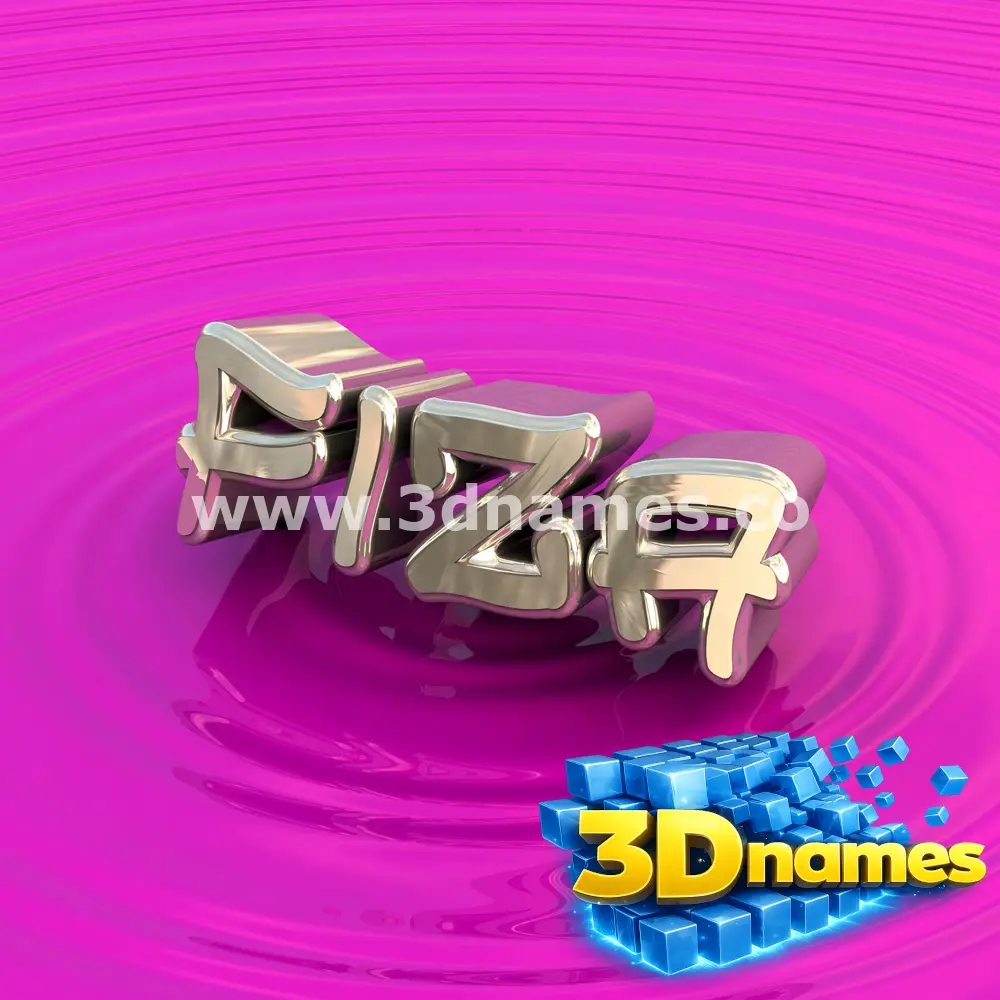 fiza in Pink Graffiti style - 3D name wallpaper