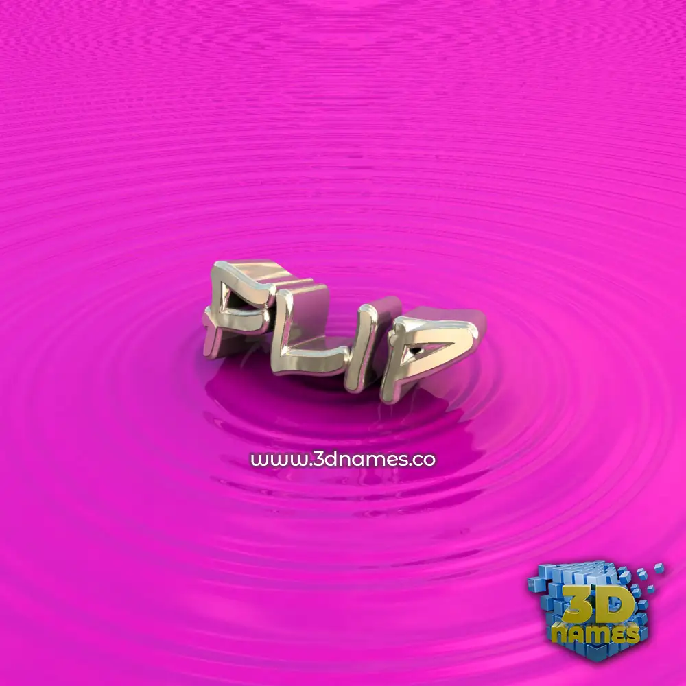 flip in Pink Graffiti style - 3D name wallpaper