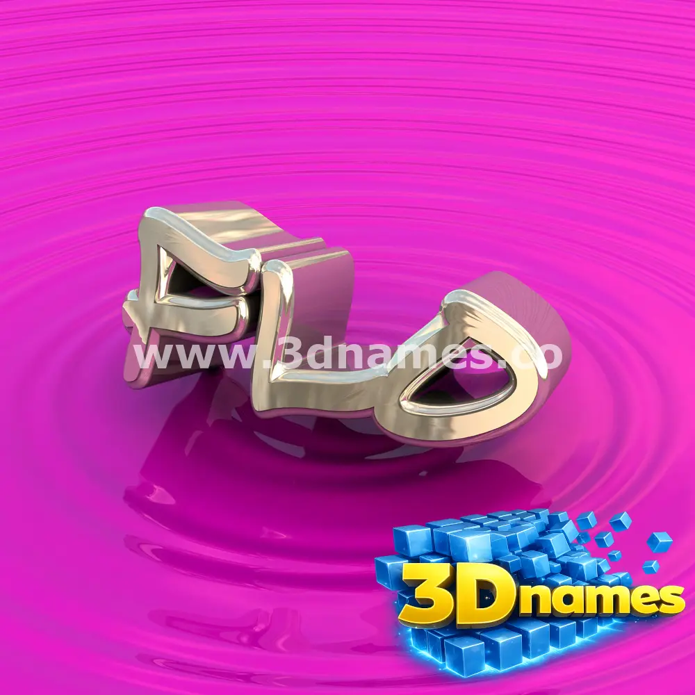 flo in Pink Graffiti style - 3D name wallpaper