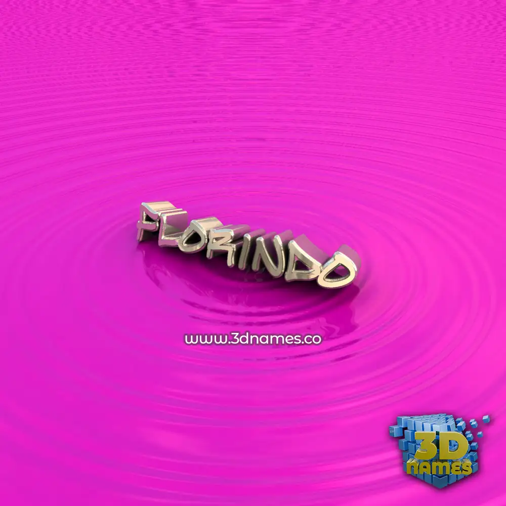 florindo in Pink Graffiti style - 3D name wallpaper