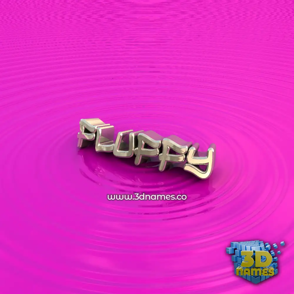 fluffy in Pink Graffiti style - 3D name wallpaper