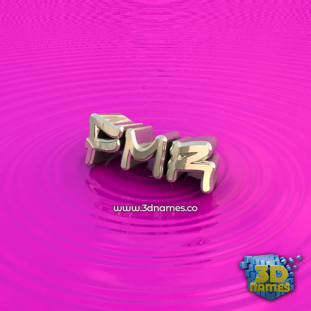 fmr in Pink Graffiti style - 3D name wallpaper