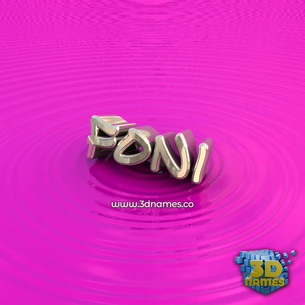 foni in Pink Graffiti style - 3D name wallpaper