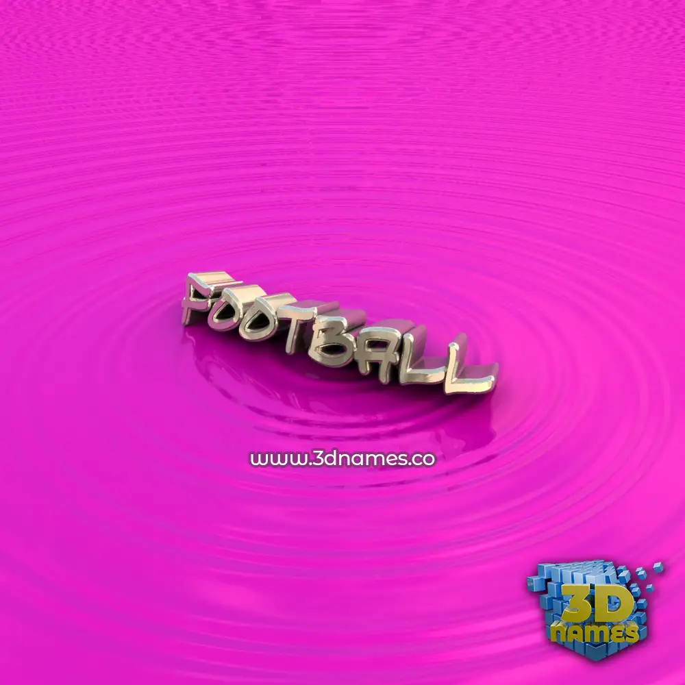 football in Pink Graffiti style - 3D name wallpaper
