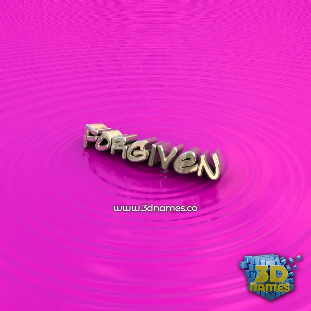 forgiven in Pink Graffiti style - 3D name wallpaper