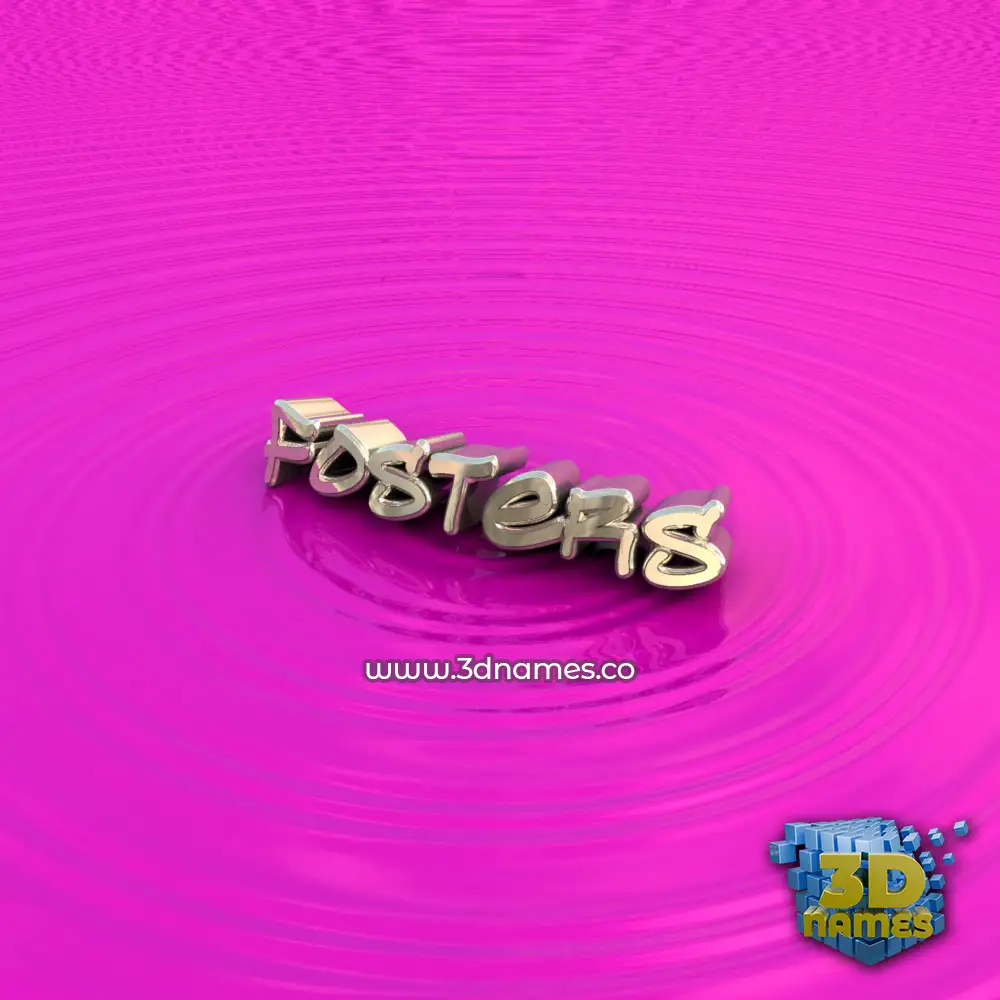 fosters in Pink Graffiti style - 3D name wallpaper