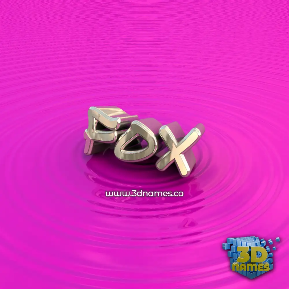 fox in Pink Graffiti style - 3D name wallpaper