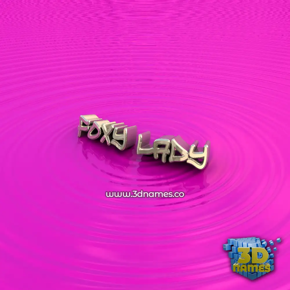 foxy lady in Pink Graffiti style - 3D name wallpaper