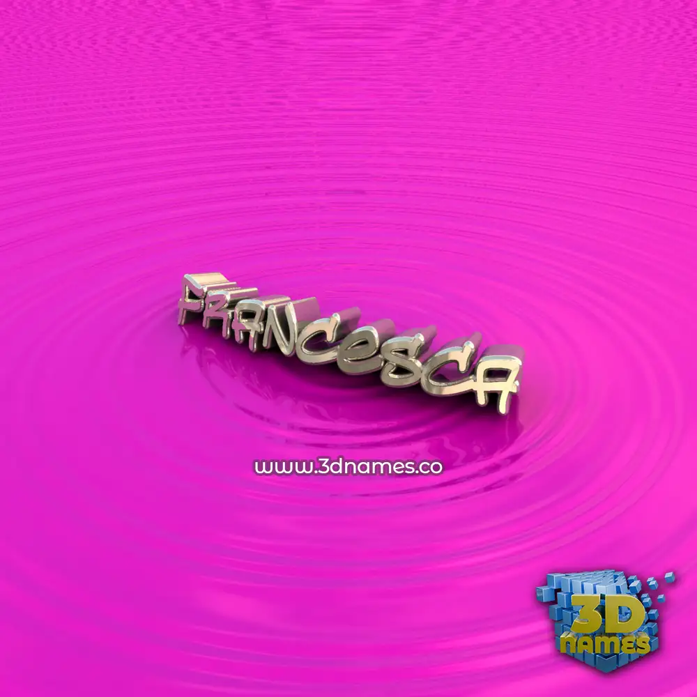 francesca in Pink Graffiti style - 3D name wallpaper