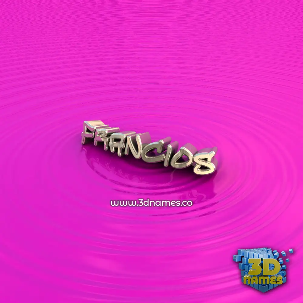 francios in Pink Graffiti style - 3D name wallpaper