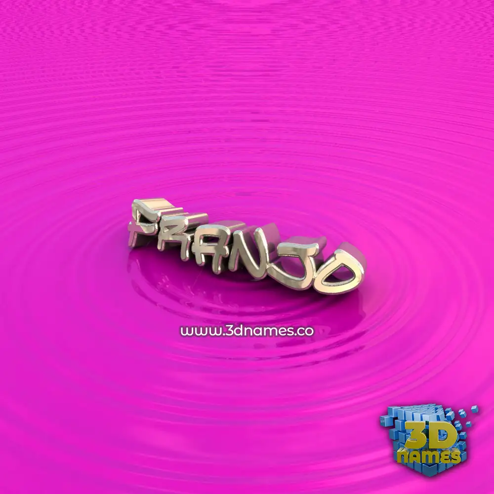 franjo in Pink Graffiti style - 3D name wallpaper
