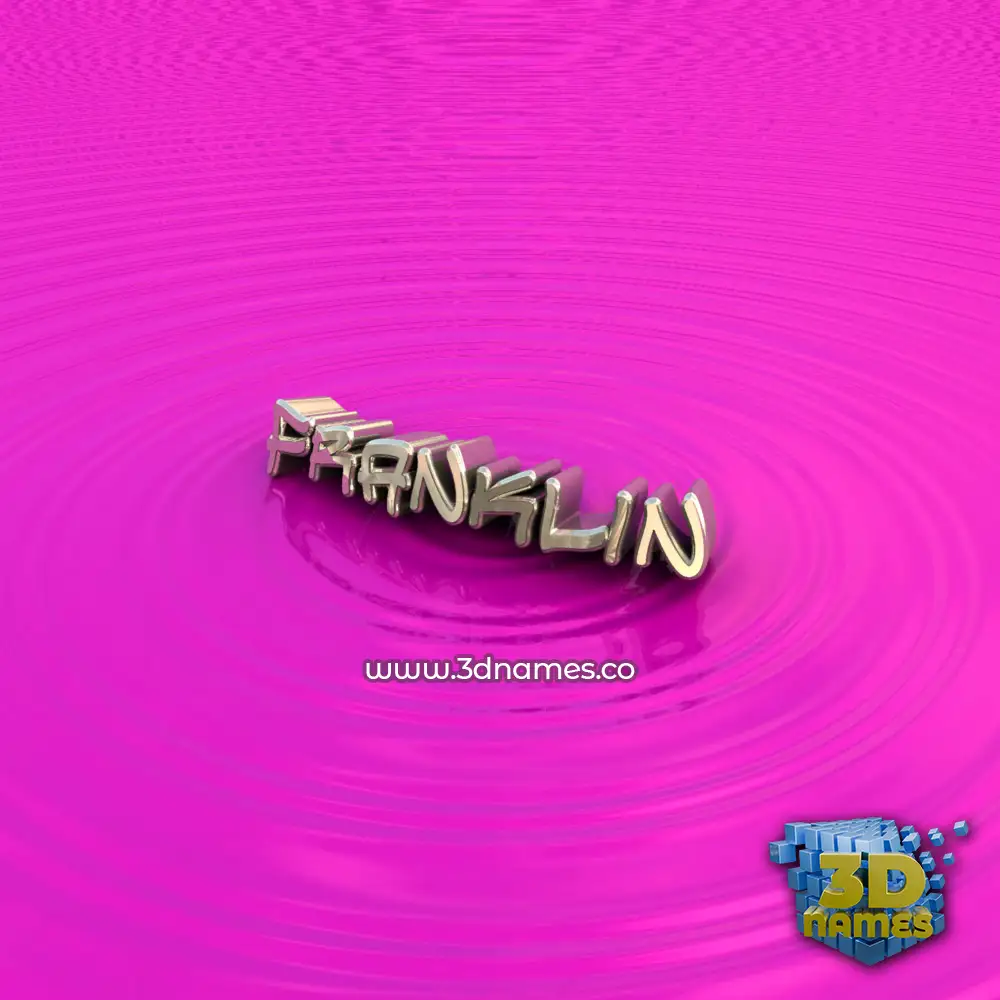 franklin in Pink Graffiti style - 3D name wallpaper