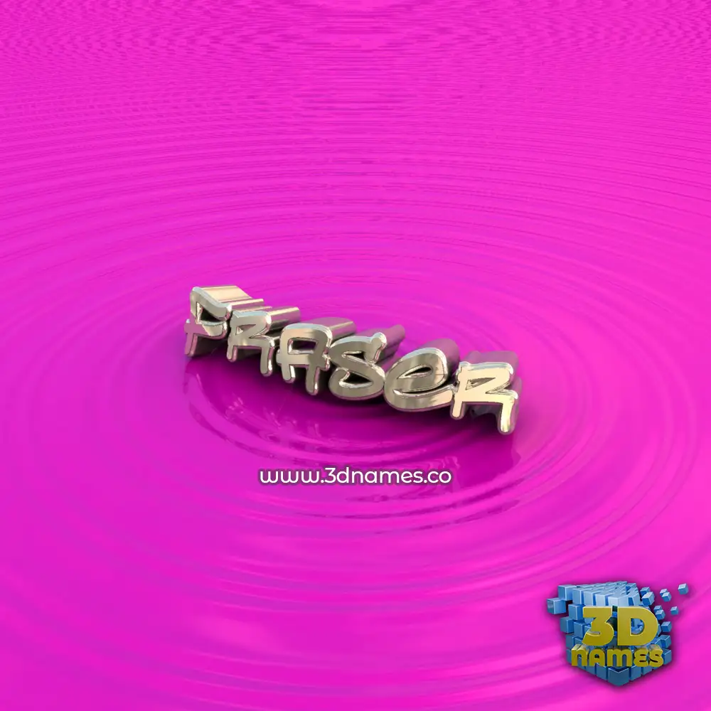 fraser in Pink Graffiti style - 3D name wallpaper