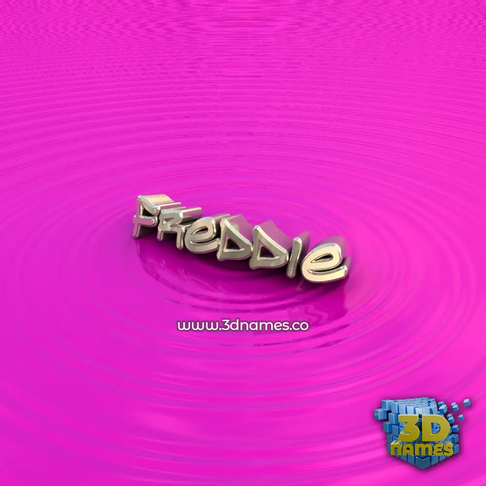 freddie in Pink Graffiti style - 3D name wallpaper