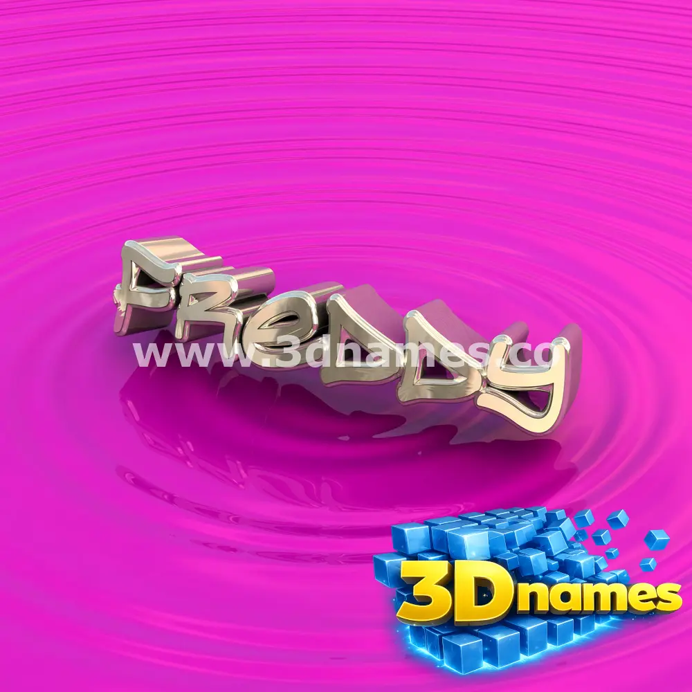 freddy in Pink Graffiti style - 3D name wallpaper