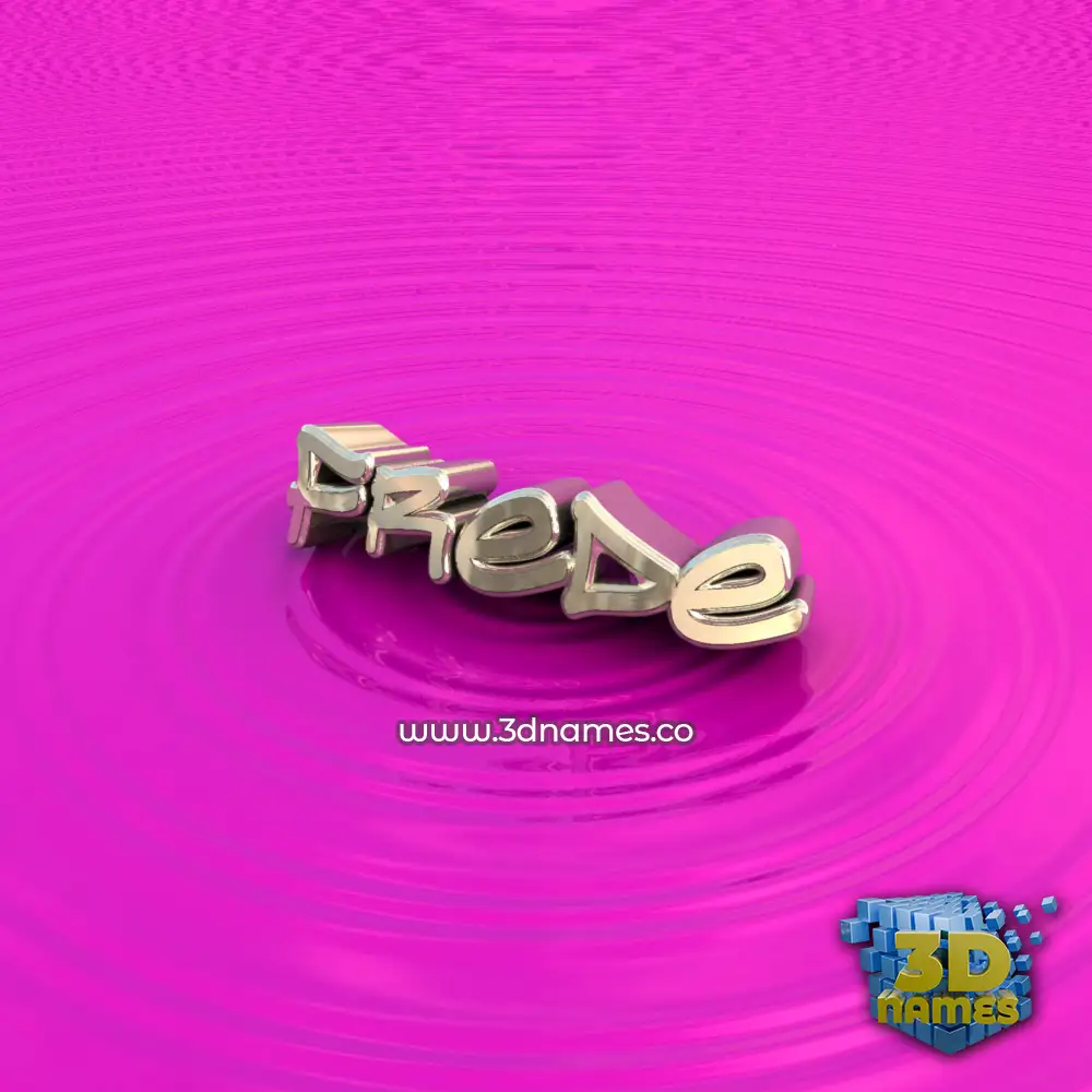 frede in Pink Graffiti style - 3D name wallpaper