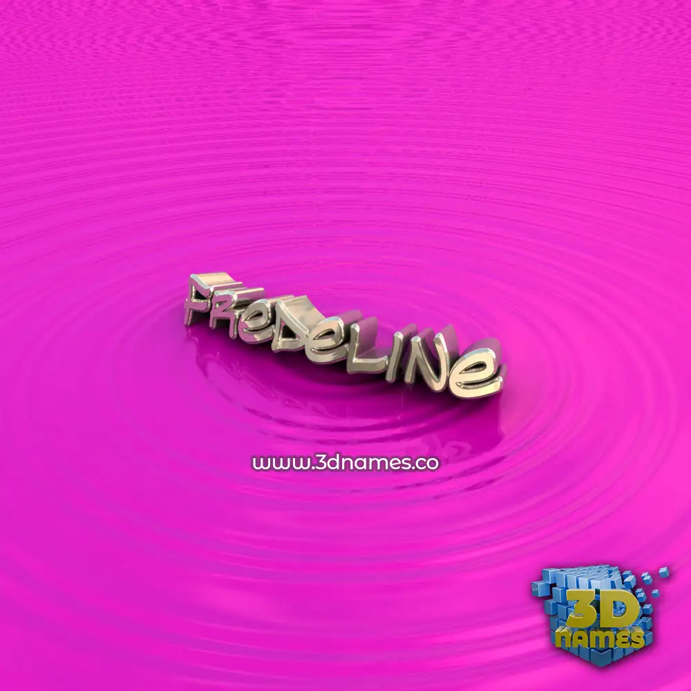fredeline in Pink Graffiti style - 3D name wallpaper