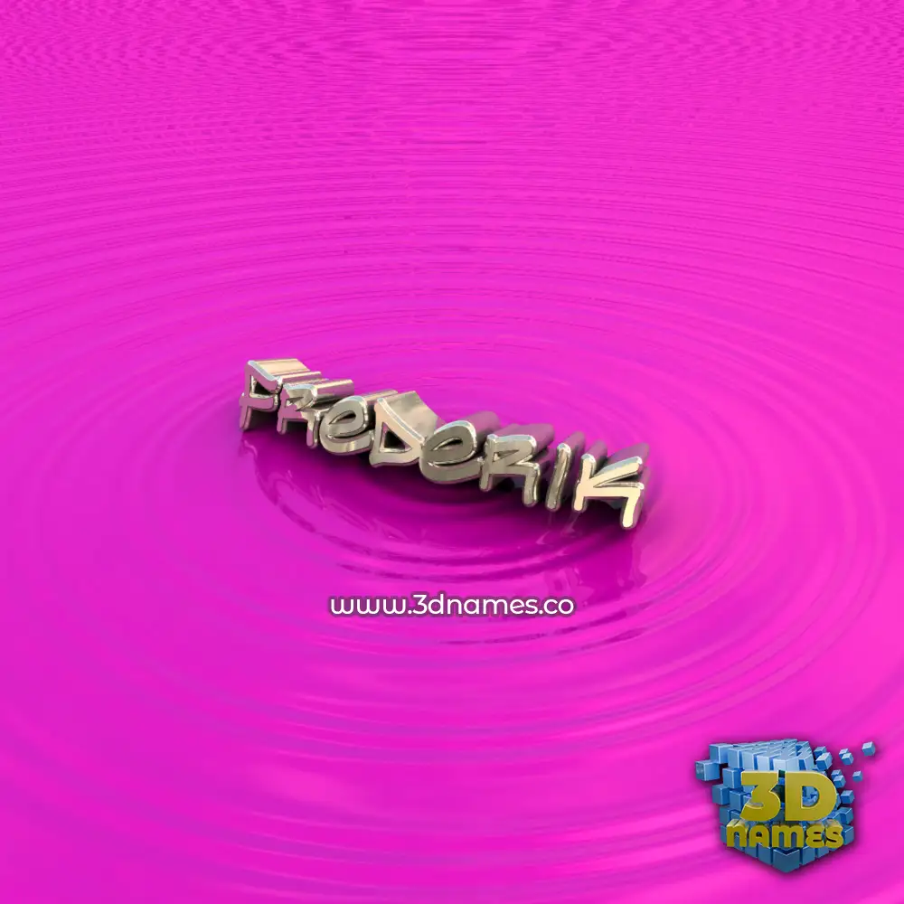 frederik in Pink Graffiti style - 3D name wallpaper