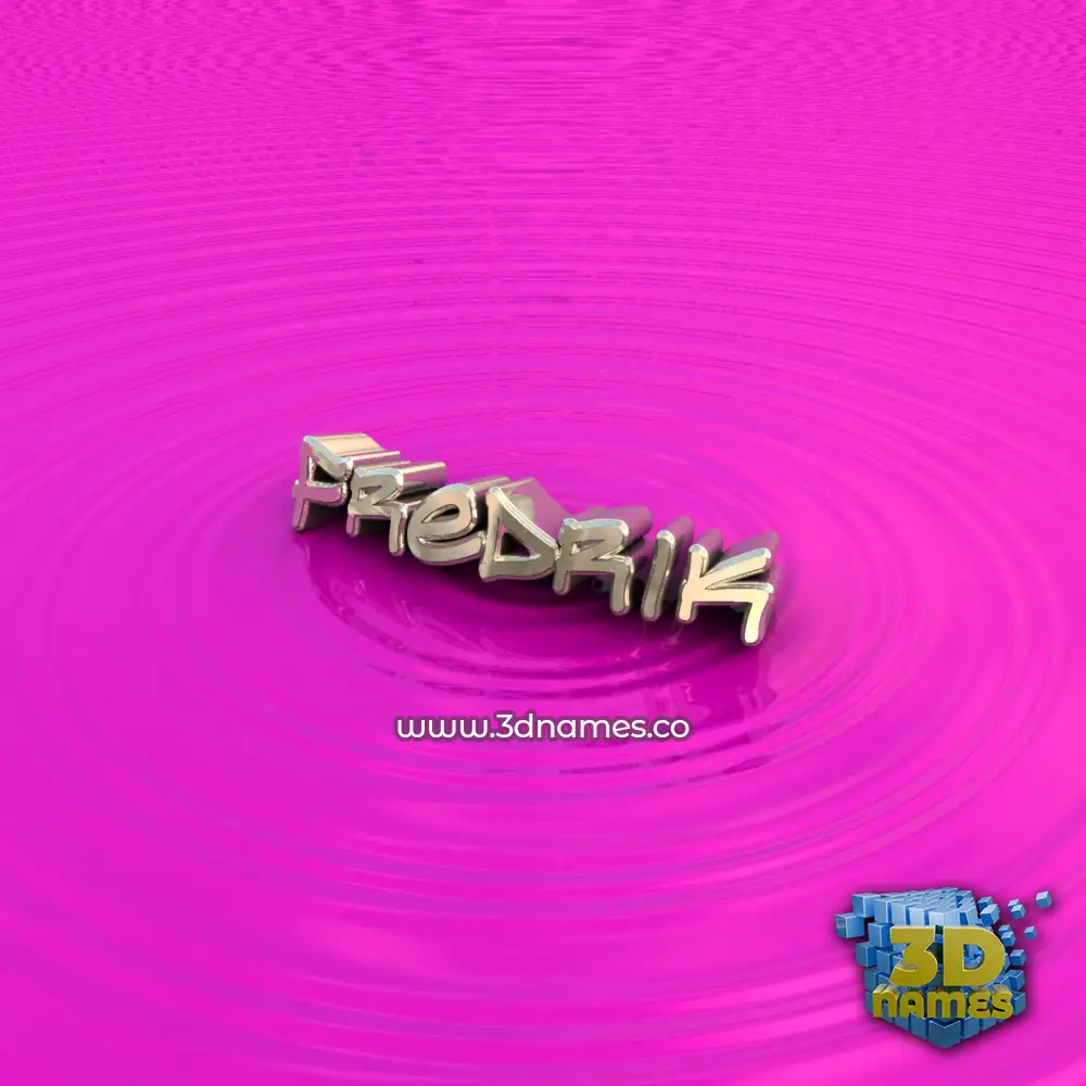 fredrik in Pink Graffiti style - 3D name wallpaper