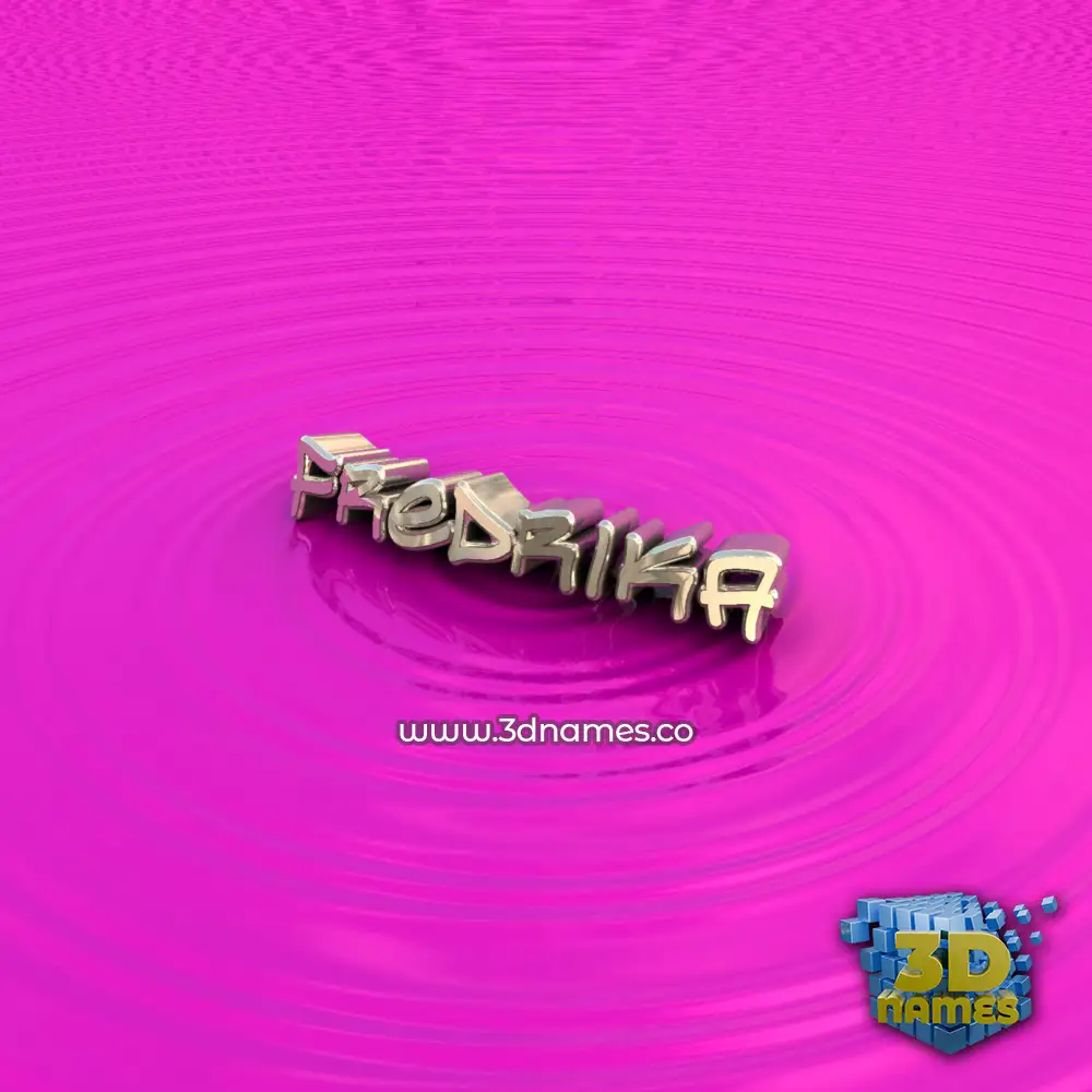 fredrika in Pink Graffiti style - 3D name wallpaper