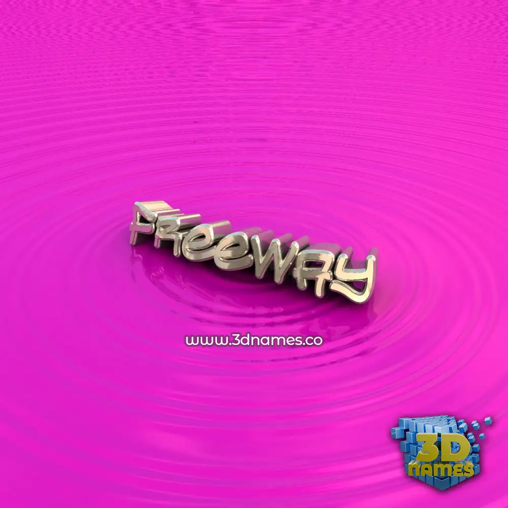freeway in Pink Graffiti style - 3D name wallpaper