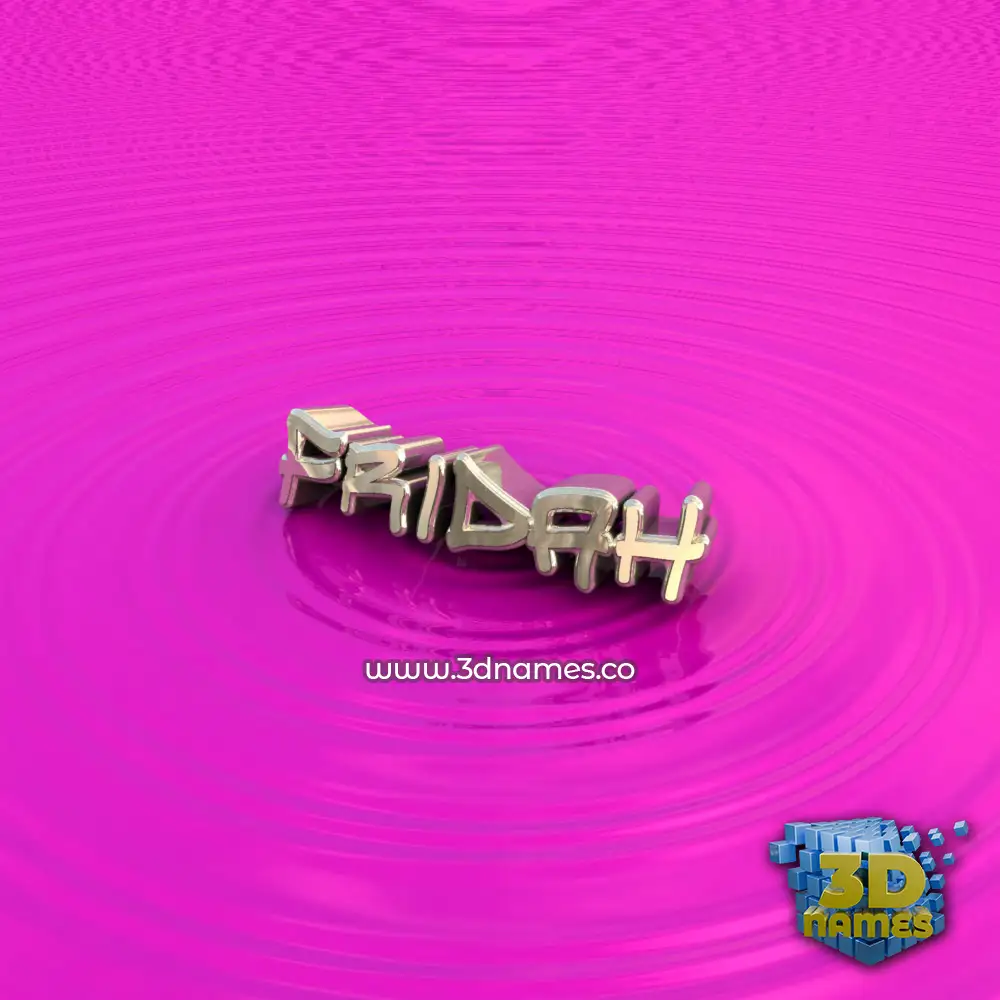 fridah in Pink Graffiti style - 3D name wallpaper