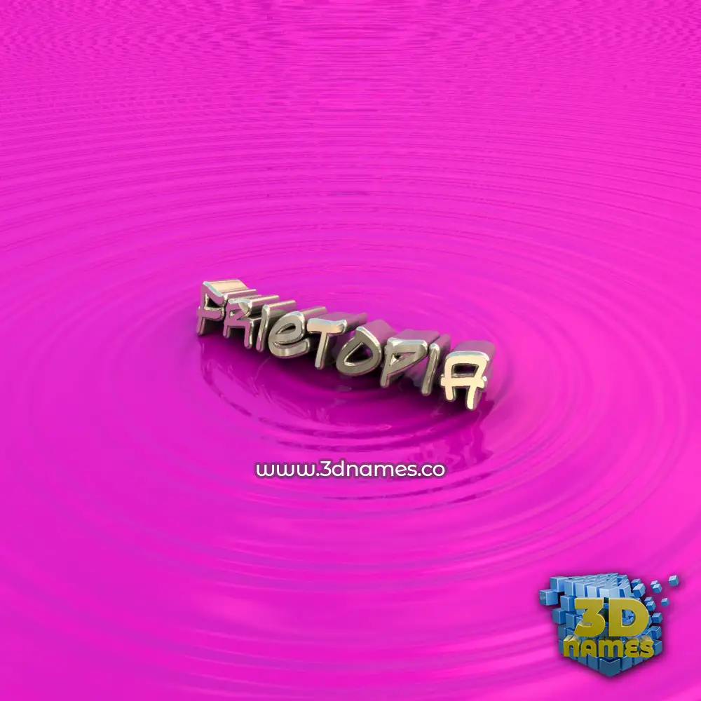 frietopia in Pink Graffiti style - 3D name wallpaper