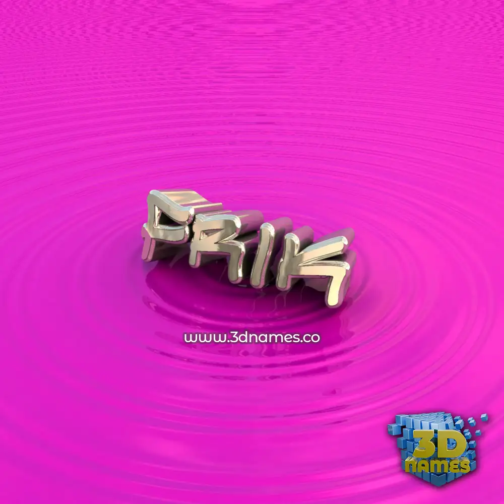 frik in Pink Graffiti style - 3D name wallpaper