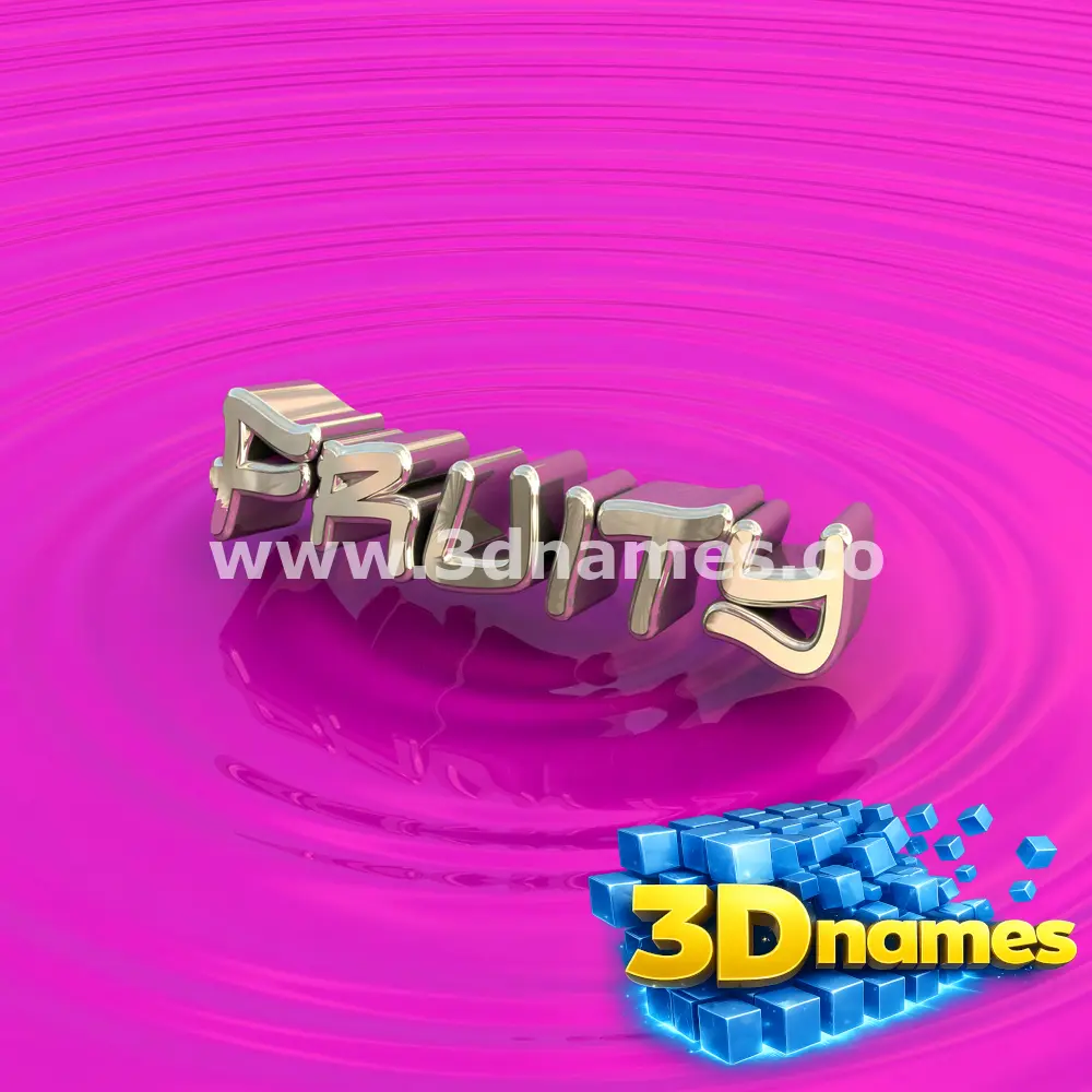 fruity in Pink Graffiti style - 3D name wallpaper