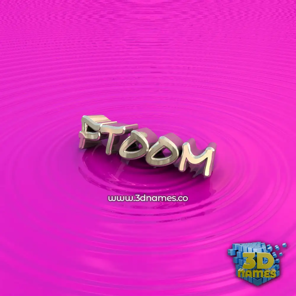 ftoom in Pink Graffiti style - 3D name wallpaper