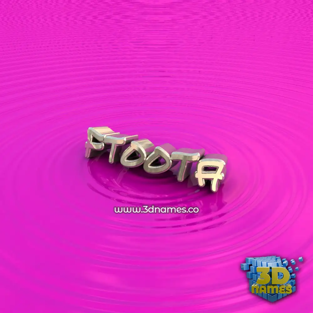 ftoota in Pink Graffiti style - 3D name wallpaper