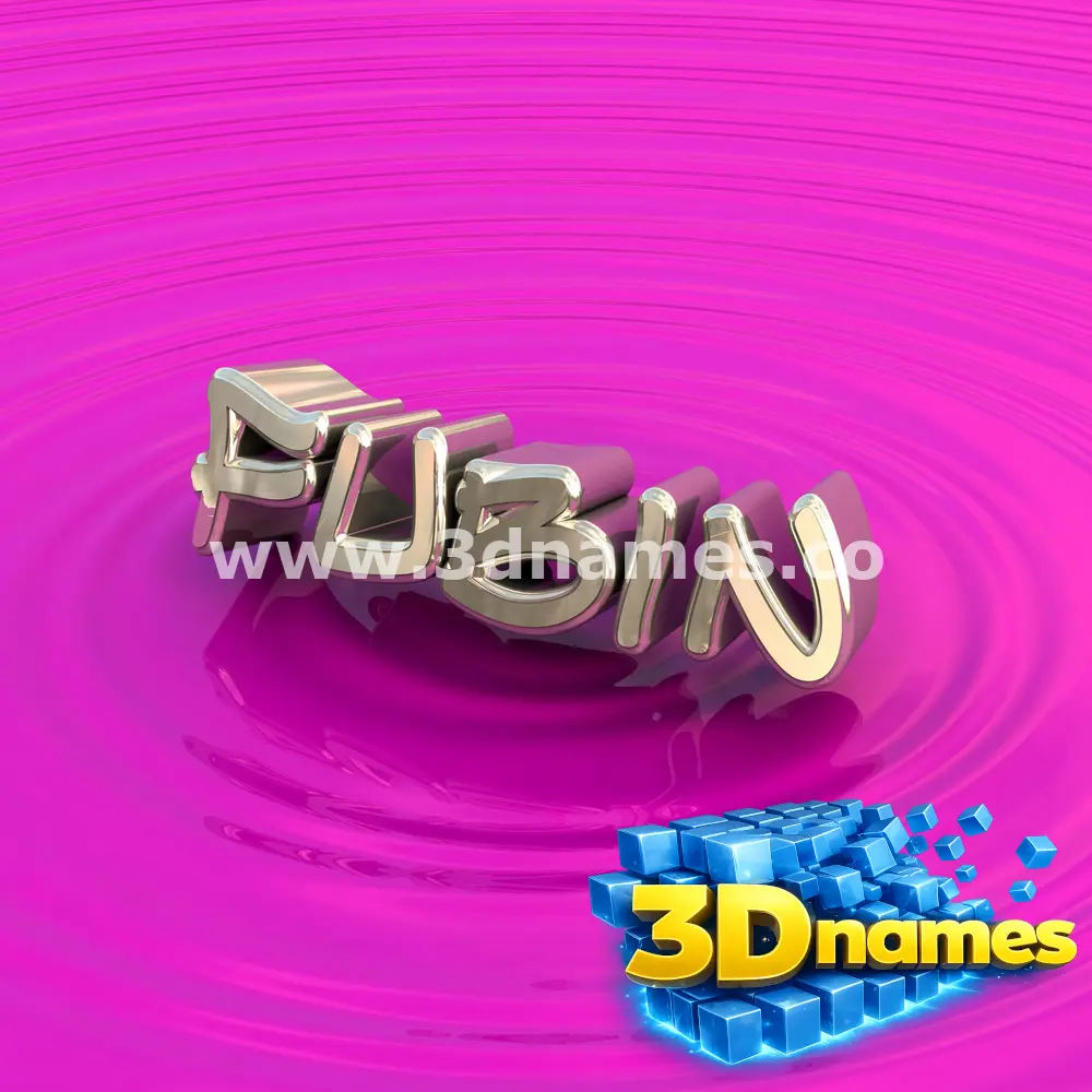 fubin in Pink Graffiti style - 3D name wallpaper