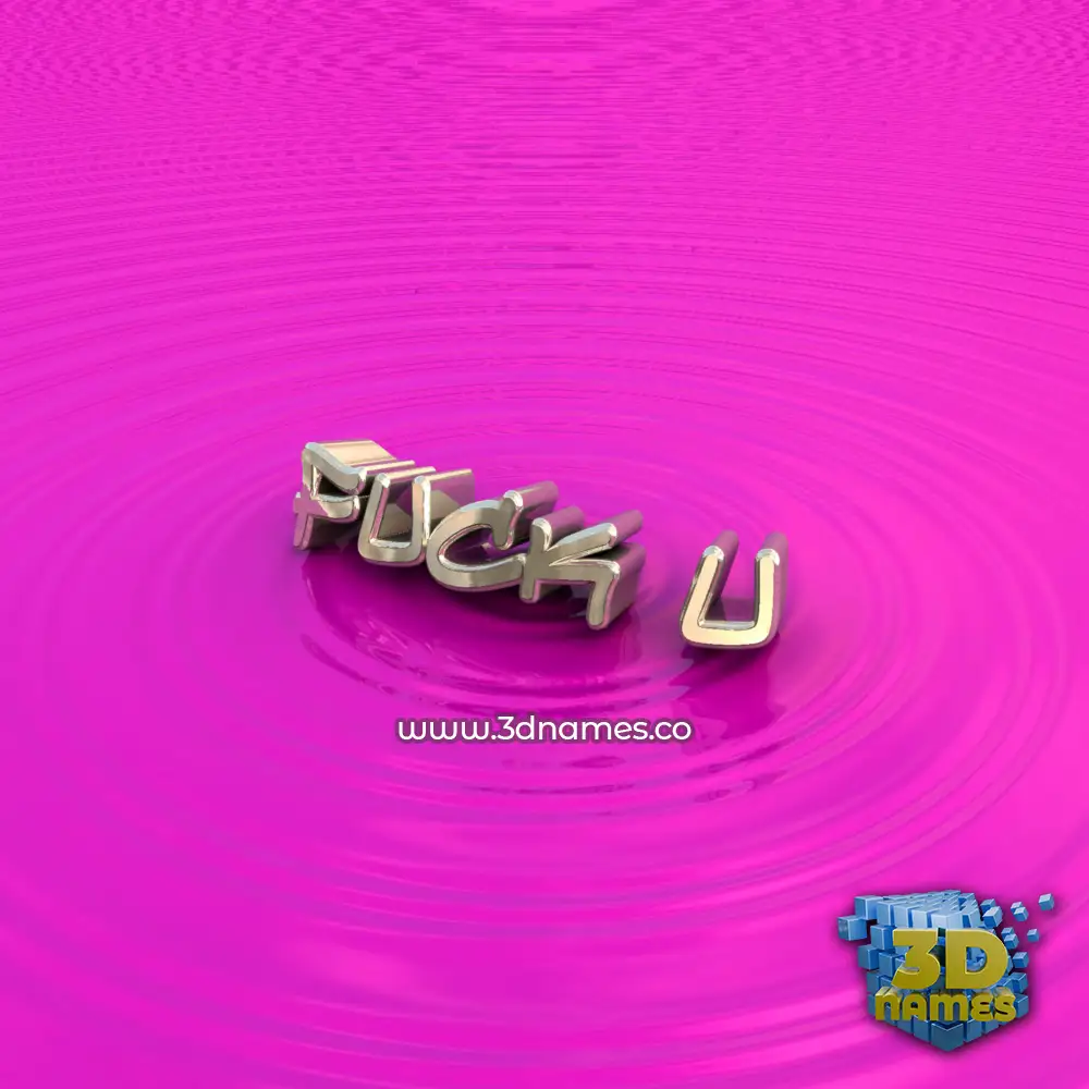 fuck u in Pink Graffiti style - 3D name wallpaper