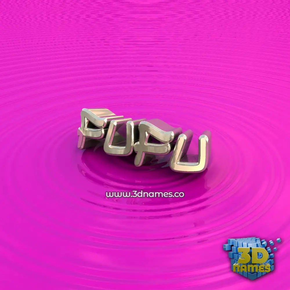 fufu in Pink Graffiti style - 3D name wallpaper