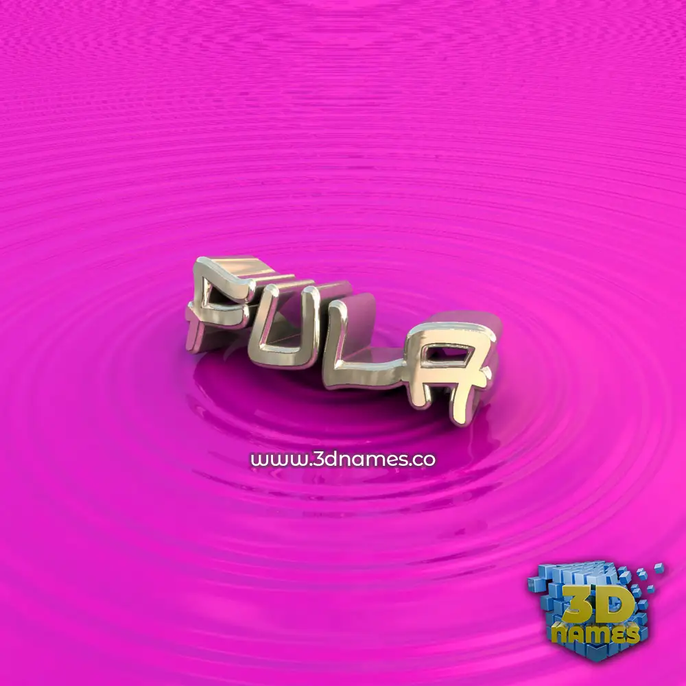 fula in Pink Graffiti style - 3D name wallpaper