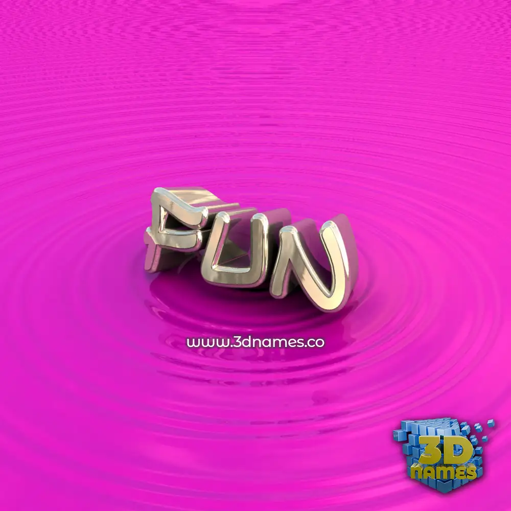 fun in Pink Graffiti style - 3D name wallpaper