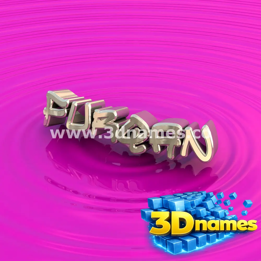 furqan in Pink Graffiti style - 3D name wallpaper