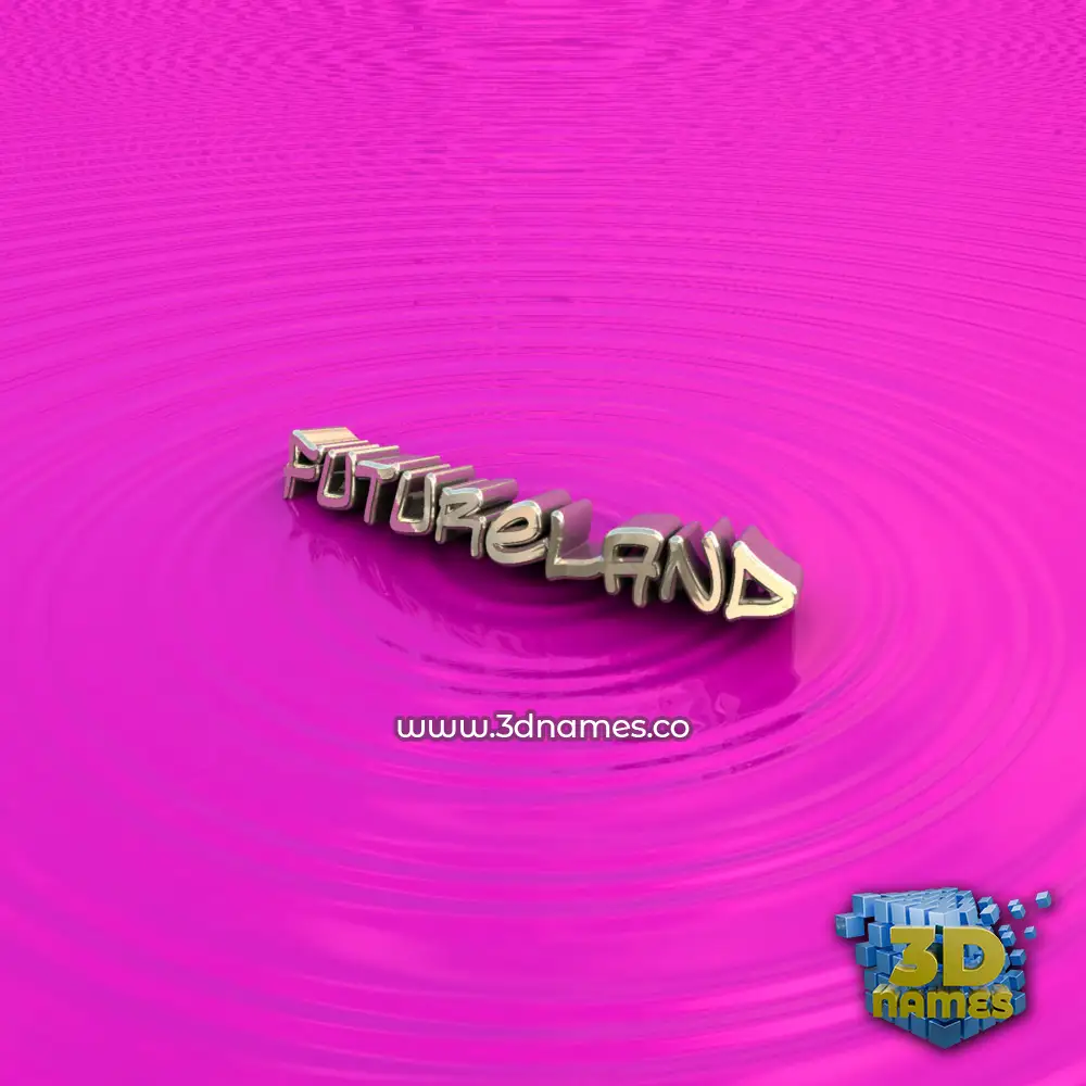 futureland in Pink Graffiti style - 3D name wallpaper