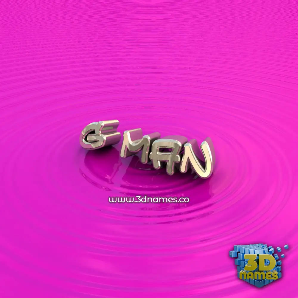 g man in Pink Graffiti style - 3D name wallpaper
