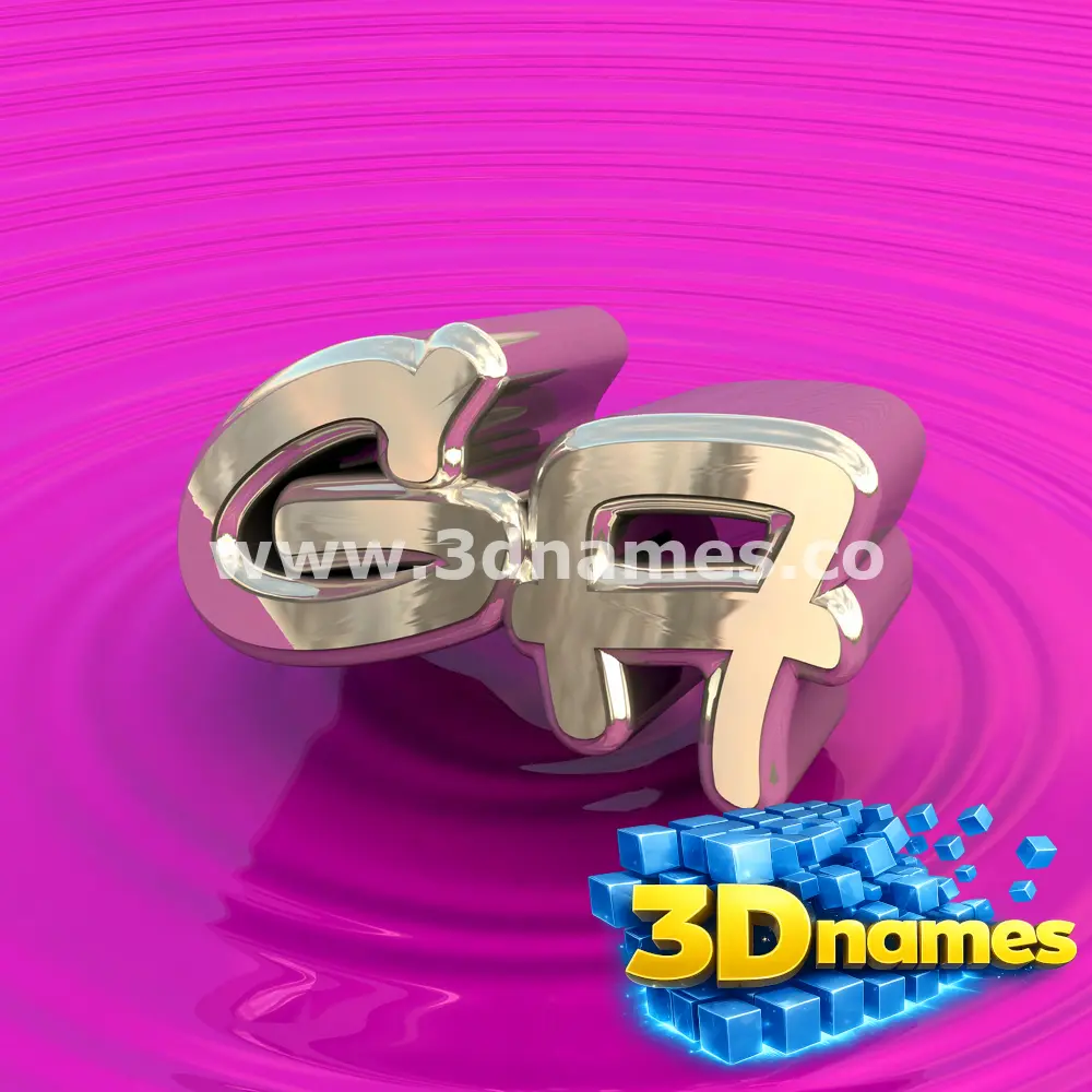 ga in Pink Graffiti style - 3D name wallpaper