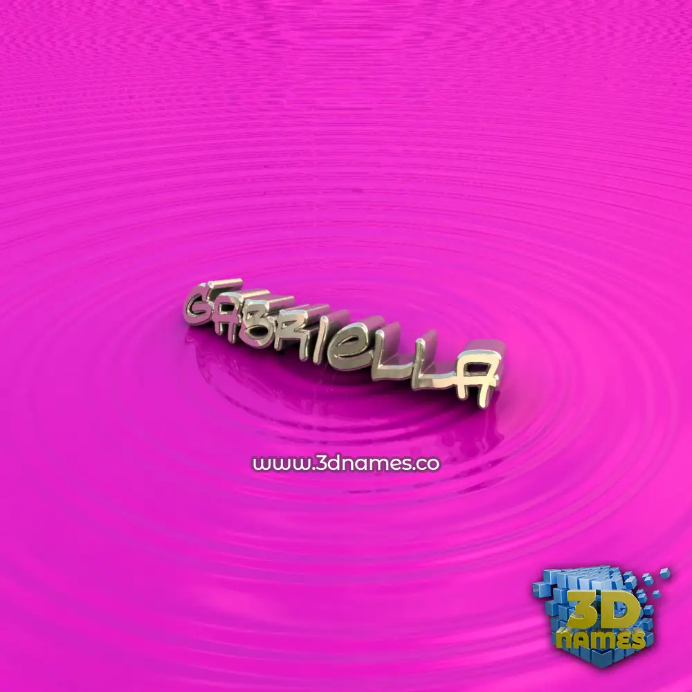 gabriella in Pink Graffiti style - 3D name wallpaper