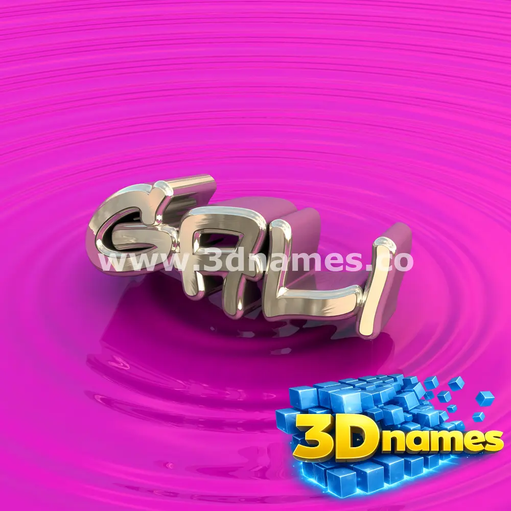 gali in Pink Graffiti style - 3D name wallpaper